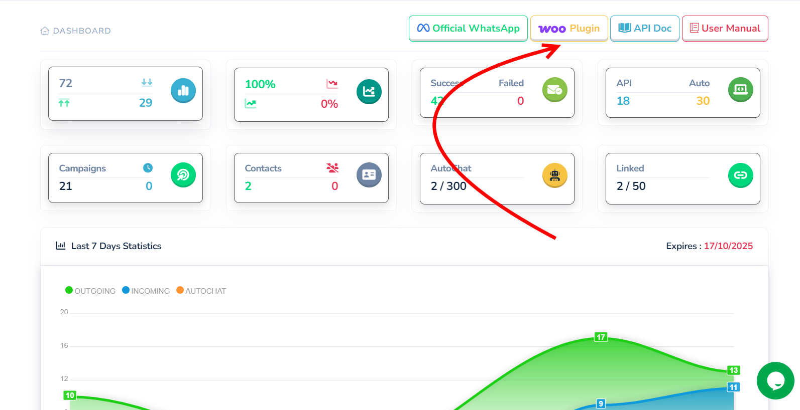 Contacts Section Screenshot